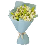 Букет из 9 белых лилий